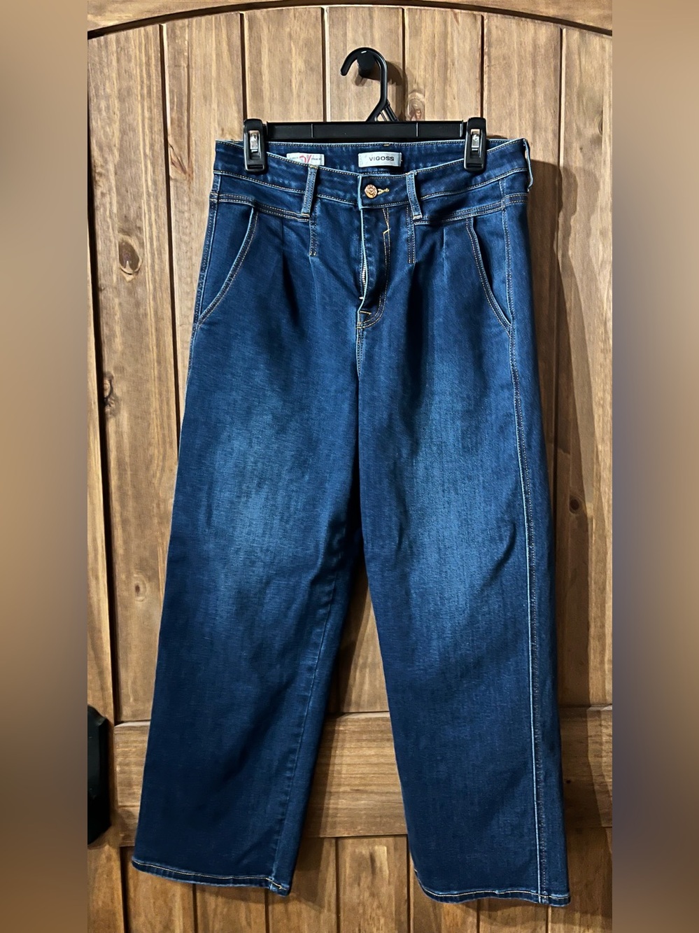 Vigoss Indigo Wide-Leg High-Rise Jeans